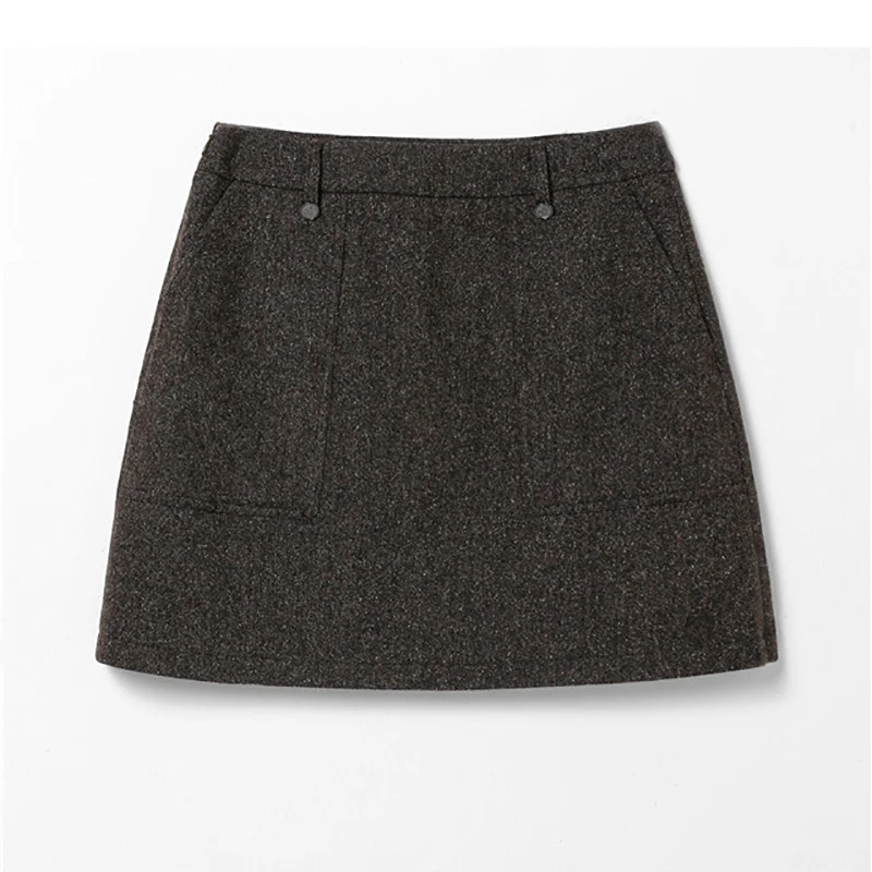 【品牌撤柜】明星款Z613复古花呢短裙春日裙子