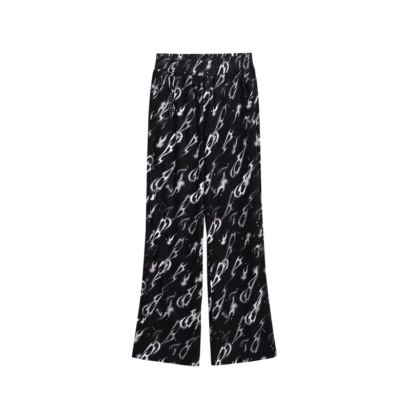 【品牌撤柜】明星款L419时尚满印压皱长裤A3