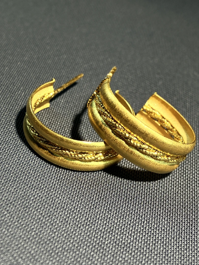 放心黄金店 足金999耳环7.64克 【货号45元】