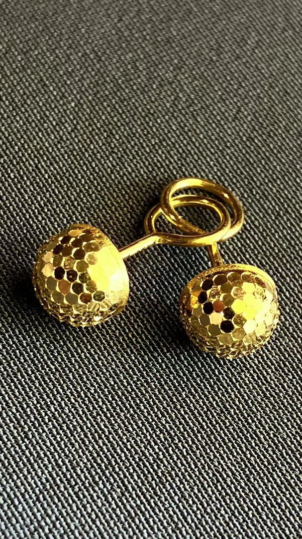 放心黄金店 足金999耳环2.47克【货号60】(1号货）