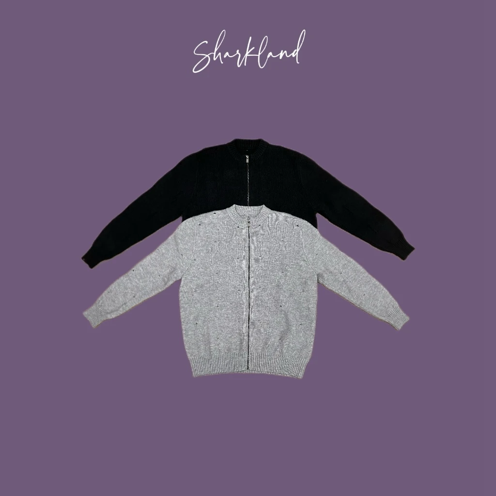 N系列混纺针织不规则破洞镂空款重工百搭针织开衫 729