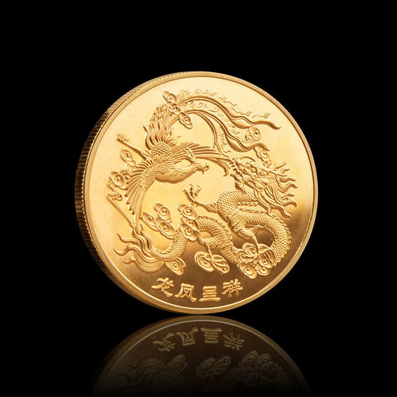 创意小礼品龙凤呈祥金属徽章纪念章工艺品