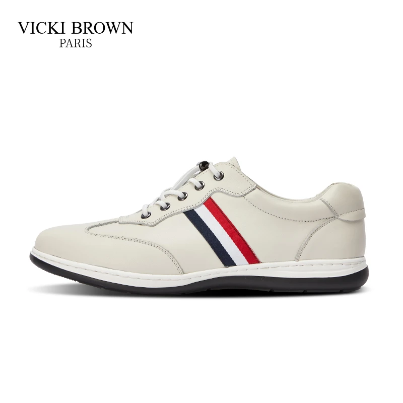 VICKI BROWN X法国品牌男鞋防滑松紧带开车鞋时尚百搭男士休闲鞋