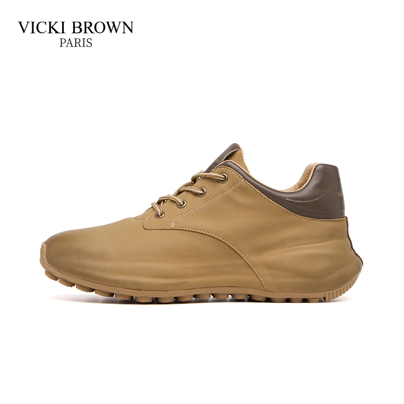 VICKI BROWN X2023秋冬新款内增高休闲时尚百搭舒适缓震运动男鞋