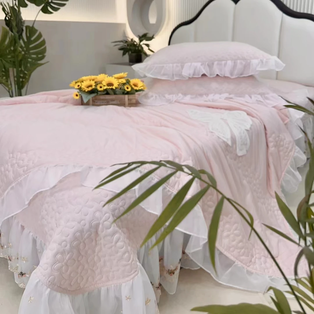 【夏款四件套】2025新款轻奢裸睡凉感软凉席床盖款四件套7斤+w