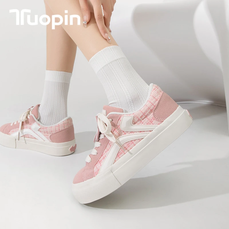 鮀品板鞋女鞋新款百搭派派鞋低帮ins厚底学生帆布鞋情侣休闲鞋子