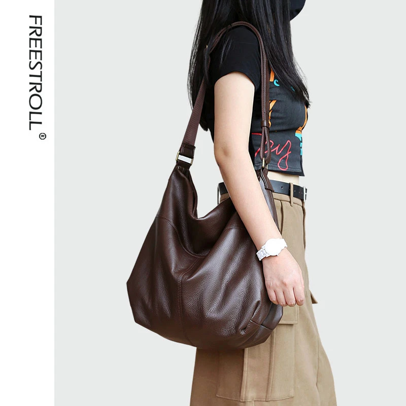 新款真皮女包头层牛皮单肩大包大容量大容量斜挎包真皮大包包包