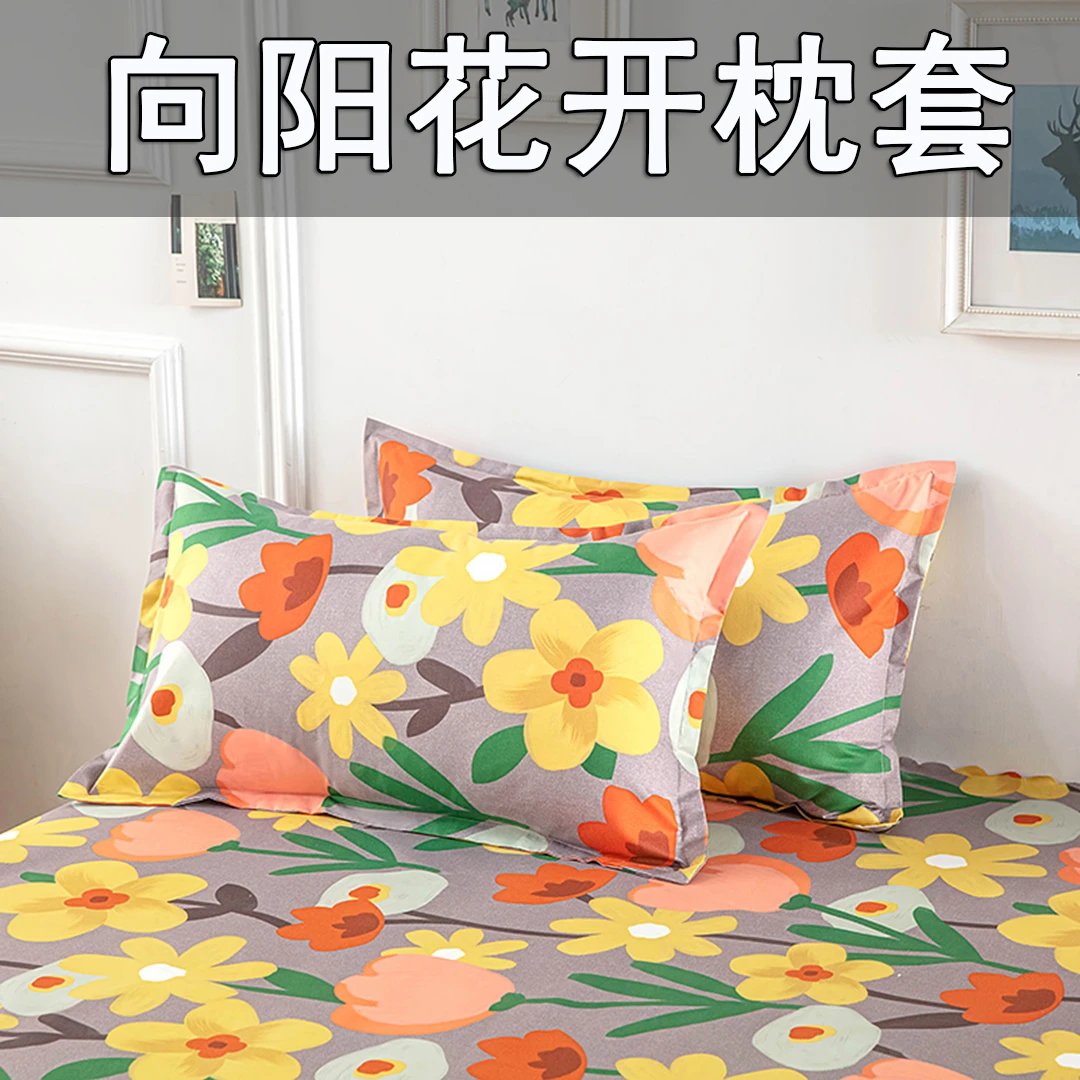 亲肤枕套枕头套磨毛单人单只学生宿舍枕芯套成人枕头套一对装条纹