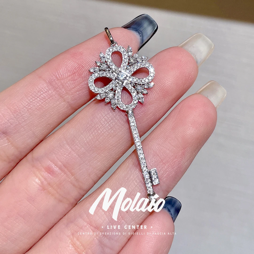 【天然钻石】维多利亚钥匙款吊坠18K满钻百搭时尚轻奢气质XV L120