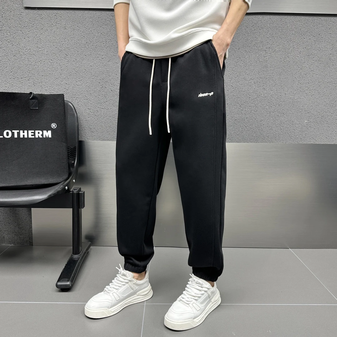 X32早秋款华棉男士垂感抗皱束脚休闲裤简约休闲百搭纯色透气