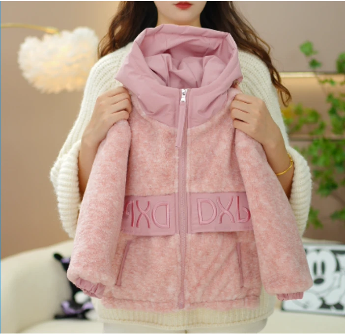 逗小铺【七尚】2024冬款加绒加厚洋气女宝时尚韩版厚外套m77656