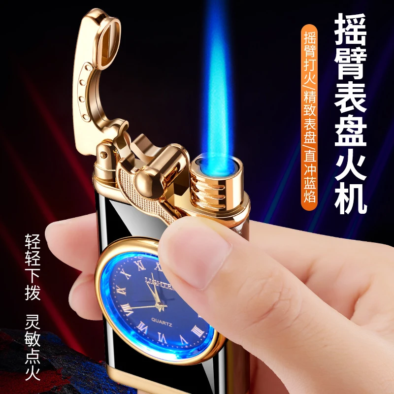 高档多功能电子手表点烟器合一体一机多用网红男士礼品打火机