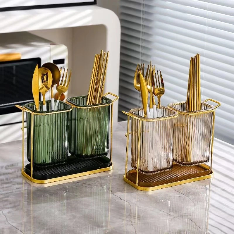 【新疆包邮】轻奢筷子筒家用置物架新款厨房沥水筷子笼刀叉勺子收纳