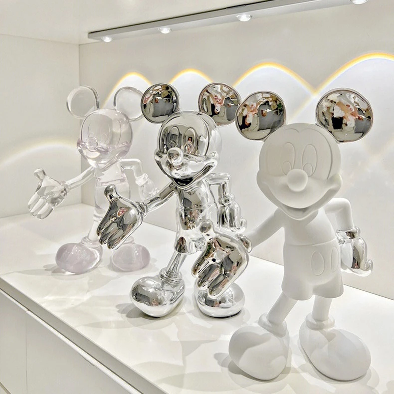 桌面电视柜创意潮玩玄关可爱轻奢治愈系电镀简约女孩书房摆件