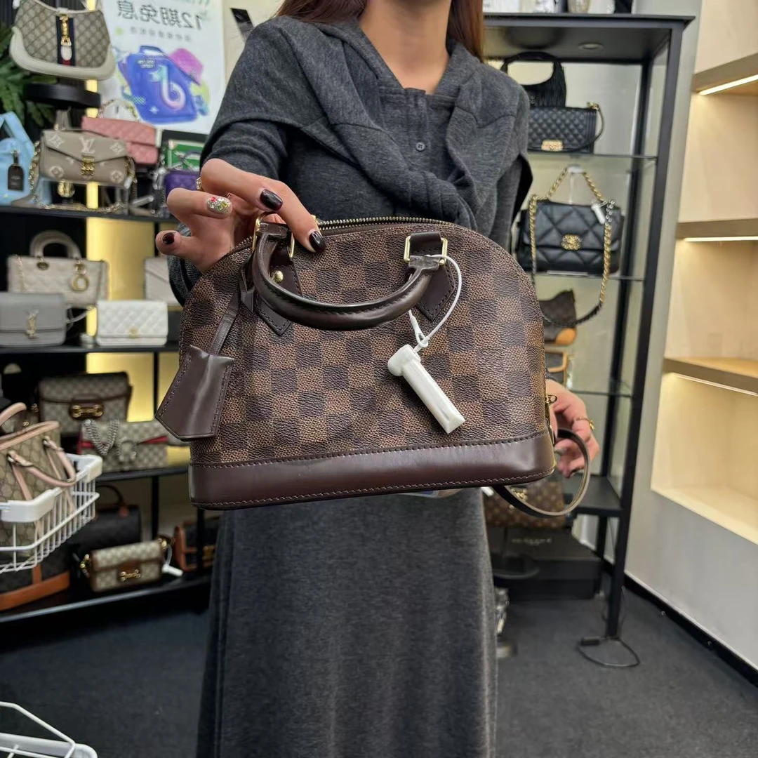 95新 LouisVuitton/路易威登 alma贝壳包bb芯片款单肩包34622828