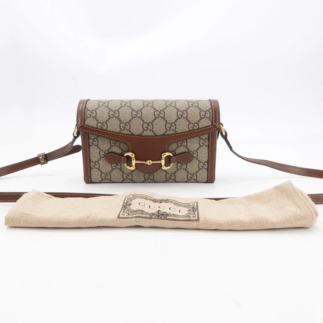 95新 GUCCI/古驰 W古驰老花1955横版手机包单肩包90210100