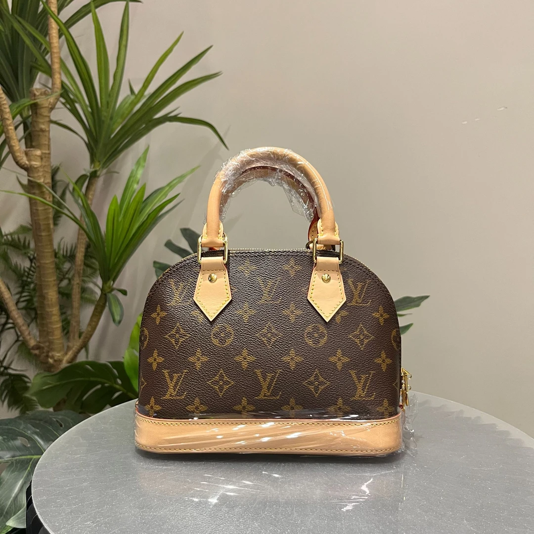 95新 LouisVuitton/路易威登 W老花alma bb贝壳包芯片款99755344