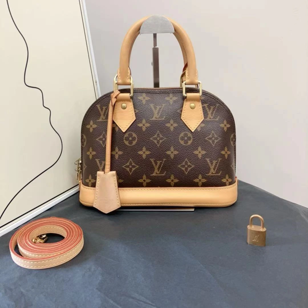 95新 LouisVuitton/路易威登 alma bb贝壳包芯片款单肩包26463885