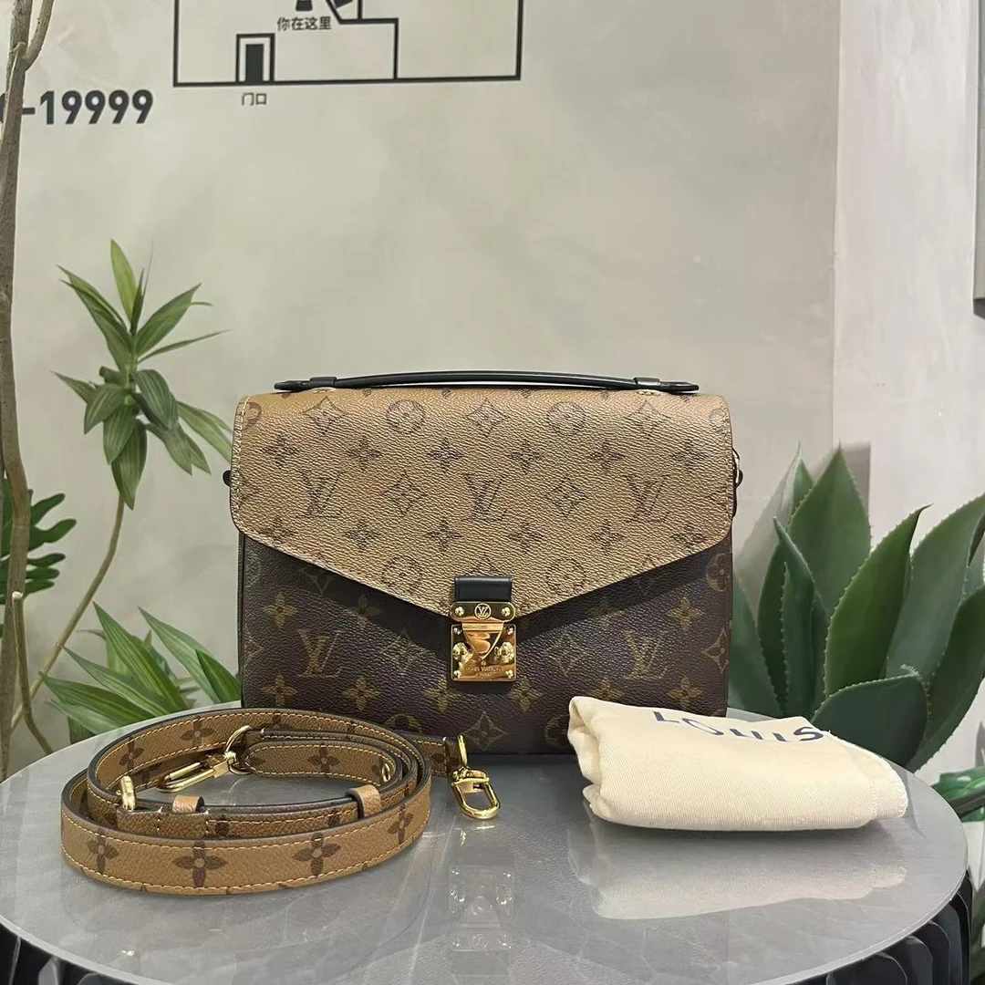 95新 LouisVuitton/路易威登 W老花邮差包芯片款单肩包91122733