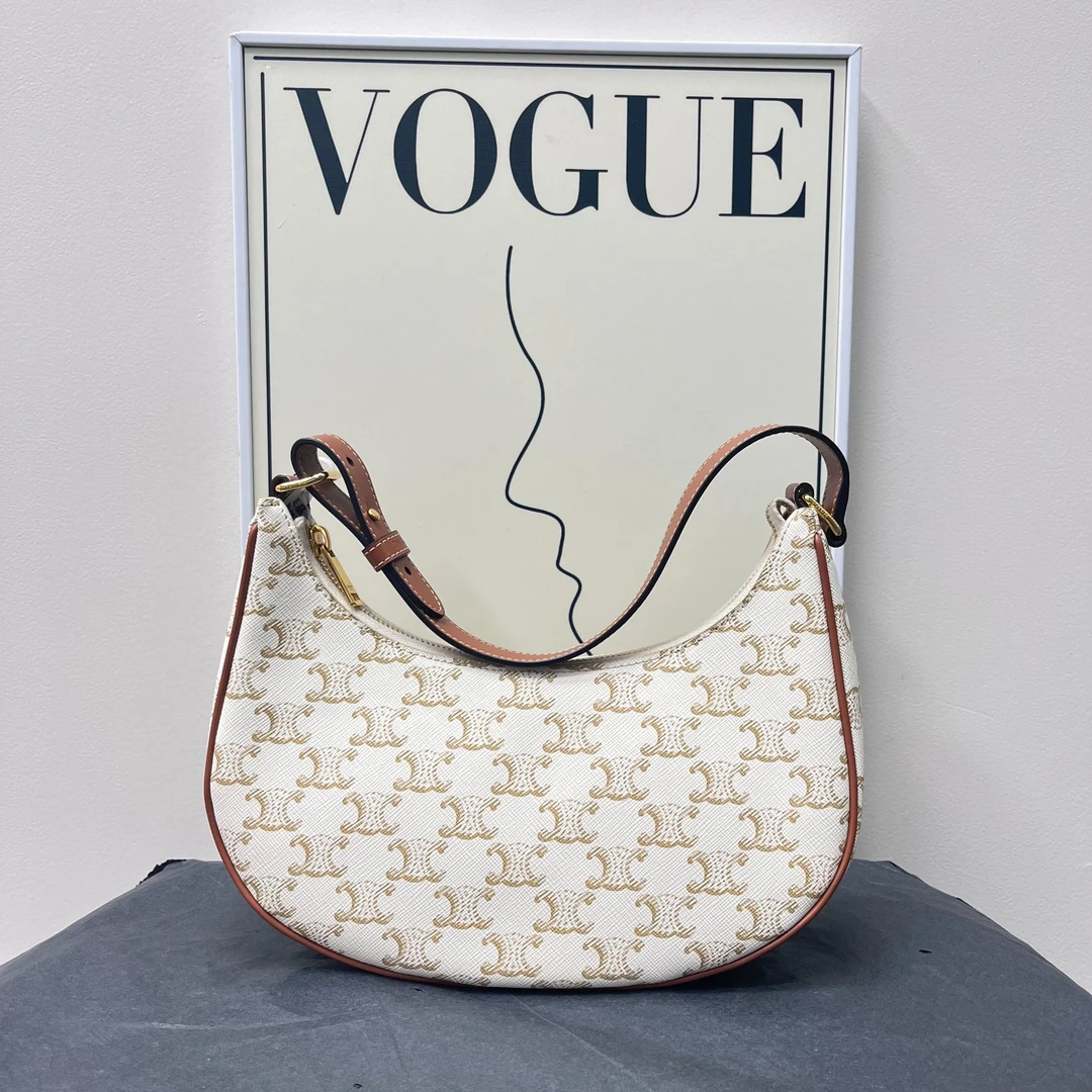 95新 Celine/思琳 W瑟琳白色老花凯旋门ava 49284765