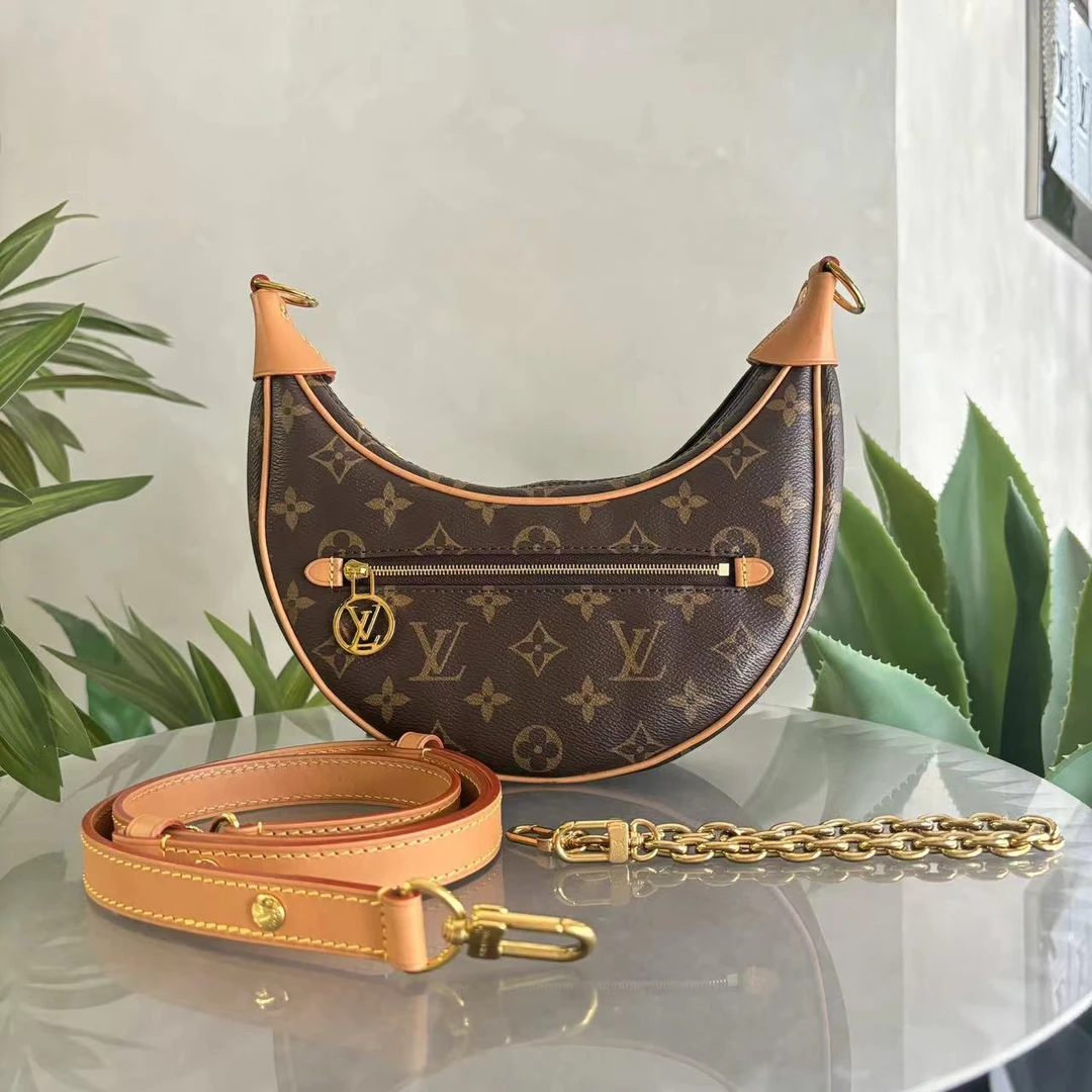 95新 LouisVuitton/路易威登 W老花豌豆包芯片款单肩包86509312