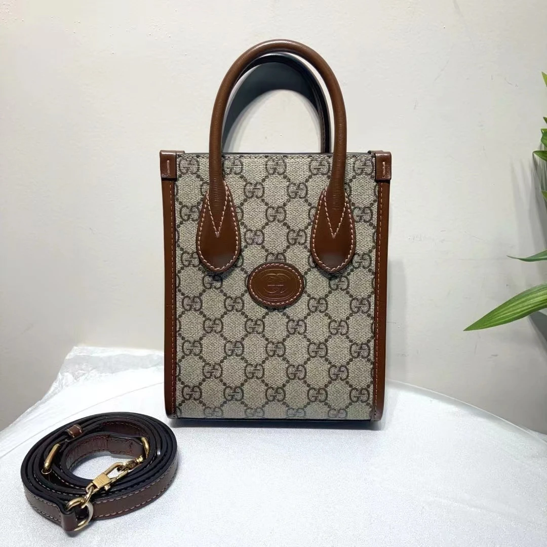 95新 GUCCI/古驰 W古驰老花琴谱tote mini单肩包29146040