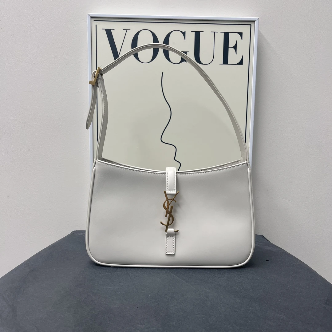 95新 Saint Laurent Paris W圣罗兰白色hobo单肩包78009469