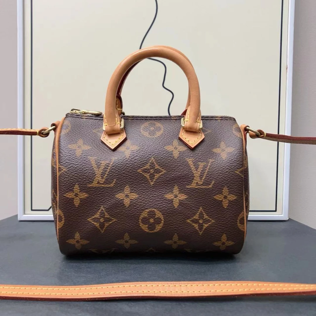 95新 LouisVuitton/路易威登 W老花speedy nano单肩包55438312