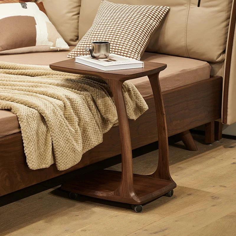北美黑胡桃木实木角几现代简约沙发边桌小茶几