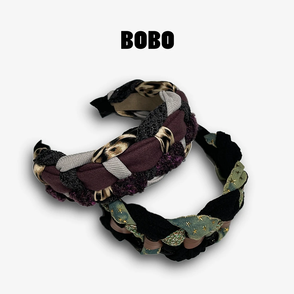 【BOBO】秋冬时尚手工百搭编制宽边甜美发箍轻奢甜酷ins风编织发箍