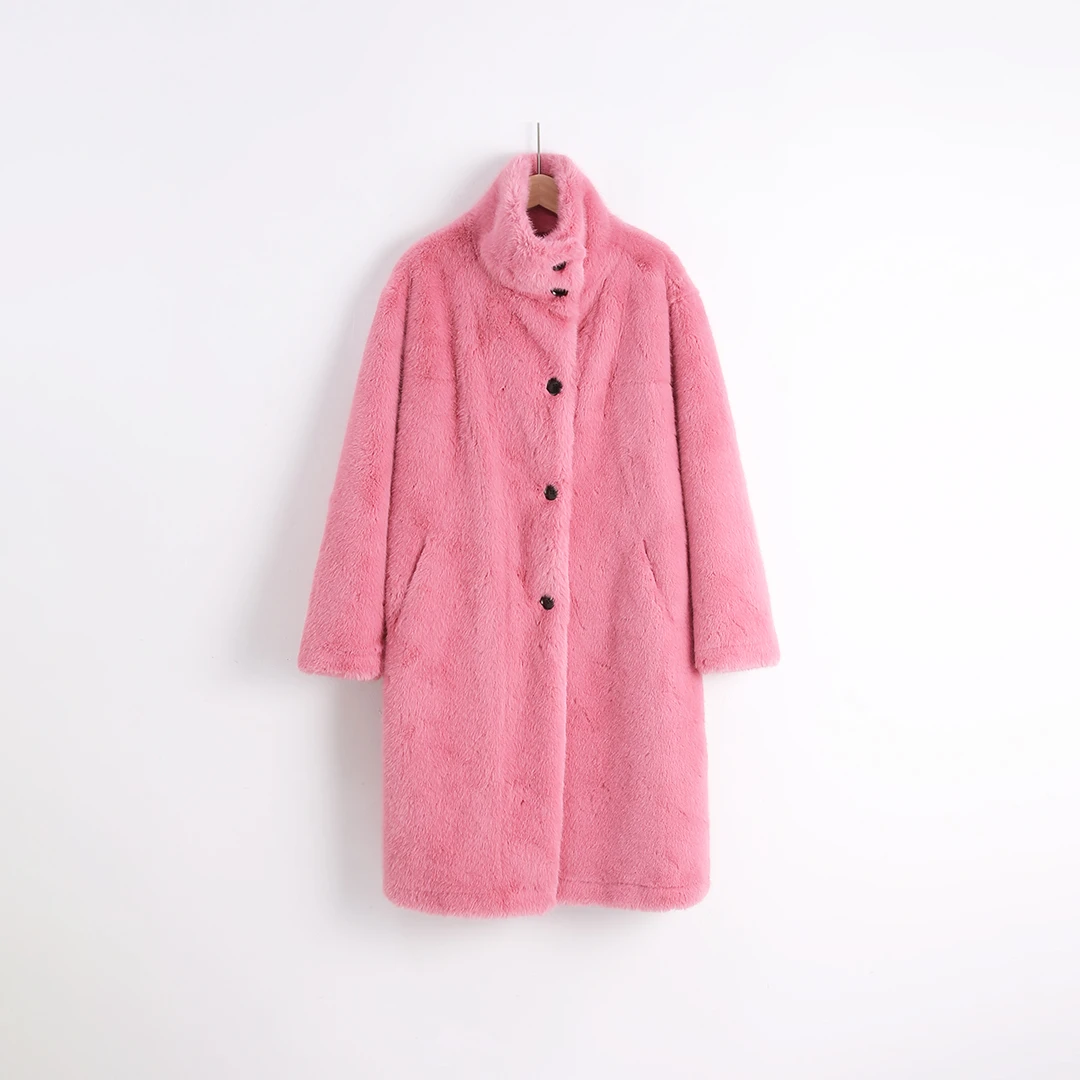 1【HONEY AMOR】   环保毛气质纯色休闲百搭女装外套/2329