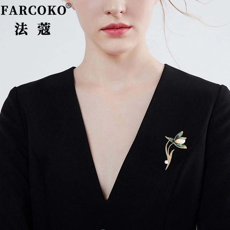 FARCOKO/法蔻 合金胸针 胸针高档女精致花朵款胸花别针女生日礼物