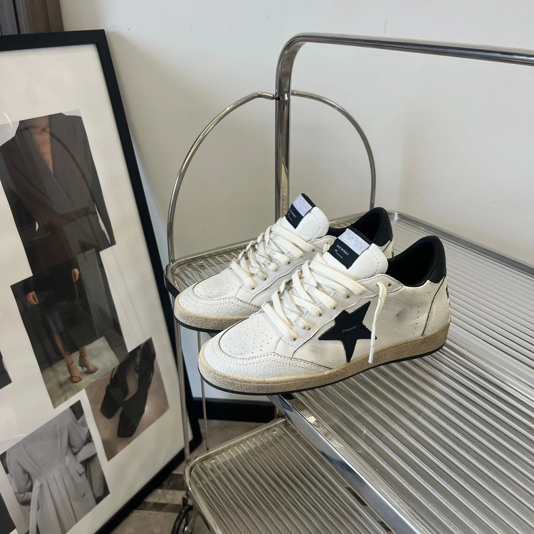 GENIUS GIRAFFE B系列经典黑红绿星做旧星星小脏鞋女休闲板鞋