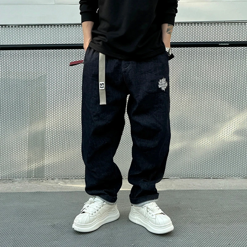 到位男装秋冬时尚经典百搭休闲简约款加厚牛仔裤K020