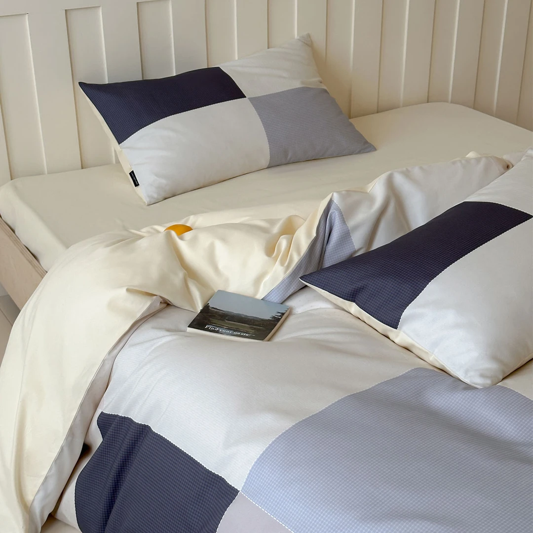 蓝调时刻  磨毛100支(50*50) 纯棉设计师款数码印花柔软床品套件