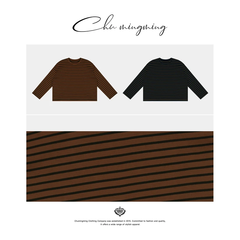 【CHU/2024SSNEW】原创设计《安妮》条纹阔版T恤AX37