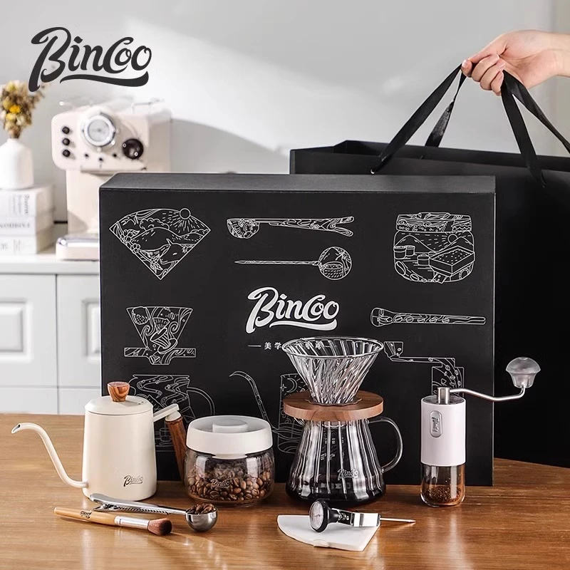 Bincoo手冲咖啡壶套装礼盒装磨豆机手冲咖啡套装高档礼品送礼物
