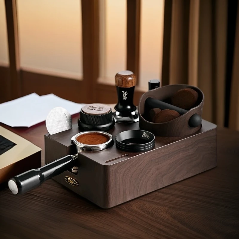 Bincoo意式咖啡压粉底座多功能家用创意咖啡器布粉器压粉锤收纳盒