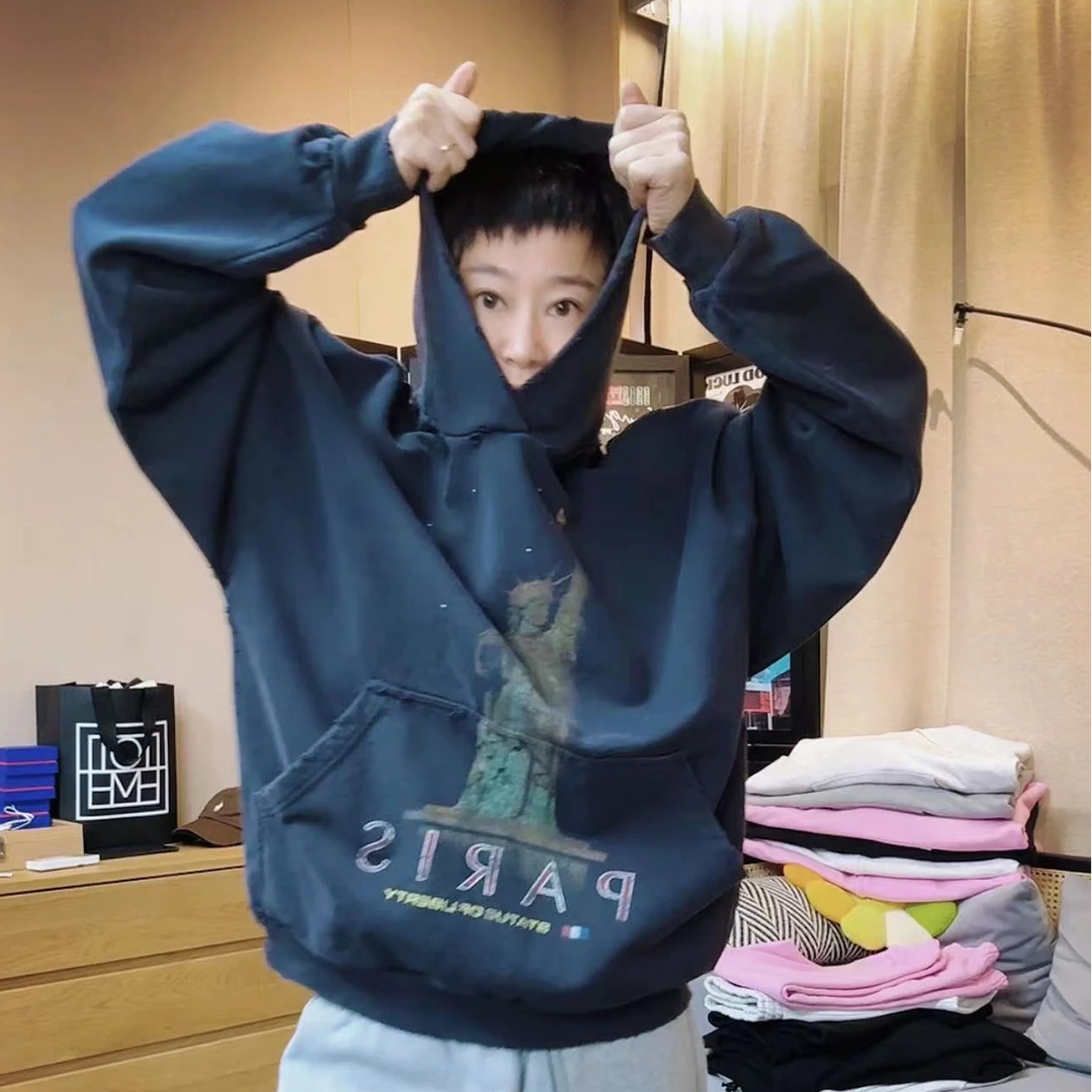 #9728 女神印花 破坏帽衫