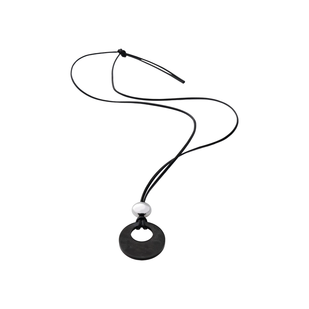 钛钢项链 小众欧美黑色时尚气质个性简约搭配钛钢项链KK-XL2496