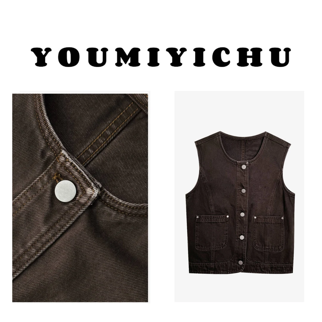 Y.M | 初时 Backtimes 松弛有度100%棉 随性舒适复古牛仔马夹5664