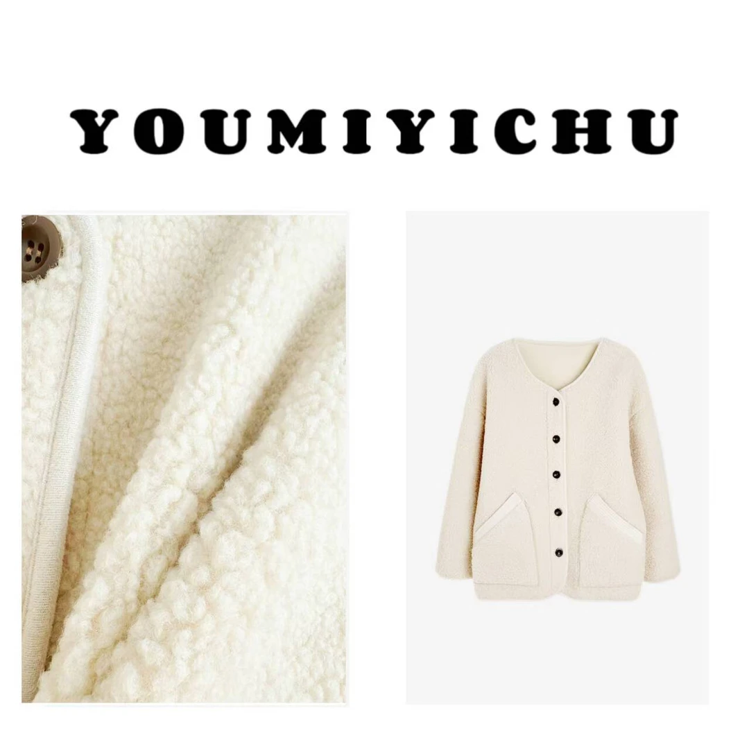 Y.M | 牛乳酥酥绒 重工韩系休闲百搭款毛毛外套24155