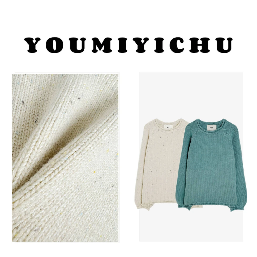 Y.M | 暮雪 韩国花式纱 软糯舒适圆领针织毛衣1006