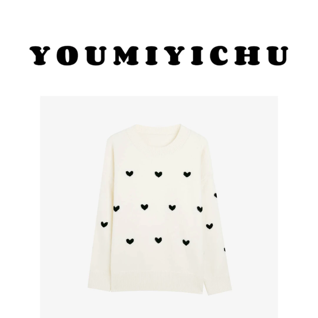 Y.M | 简爱日记 重工韩系双面提花休闲百搭毛衣 89288