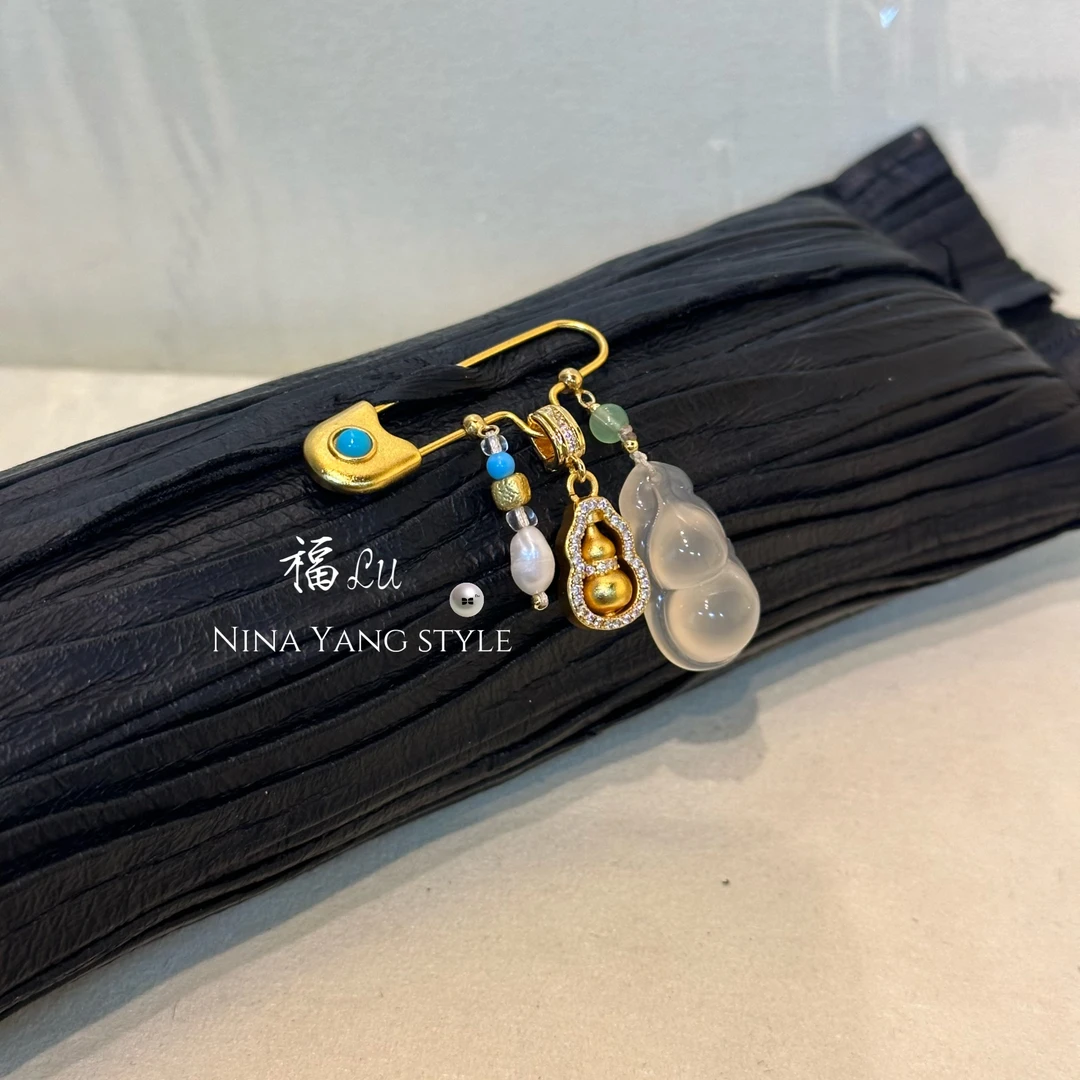 铜合金仿水晶胸针 朵米Dm【福LU】复古精致设计师百搭设计感DM009