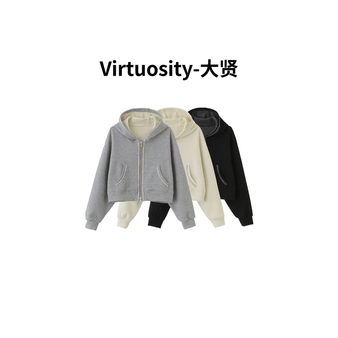 【大贤家】重工桑蚕羊羊拉链外套 Co