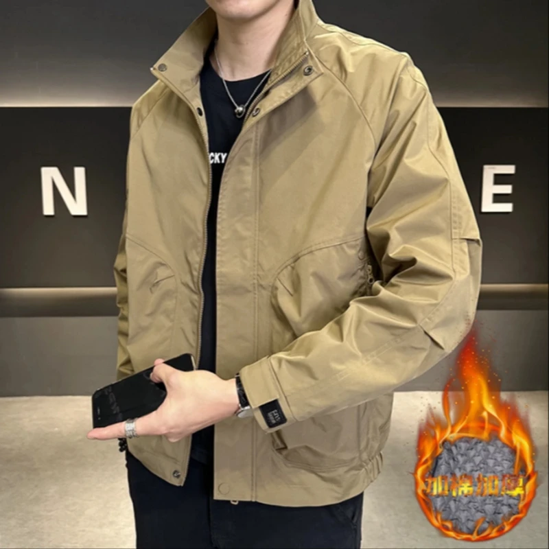 【新品上市】春秋装夹克男潮流加厚休闲风衣短款外穿帅气茄克衫上衣
