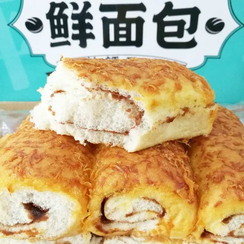 肉松面包新鲜烘焙早餐饱腹松软美味小零食