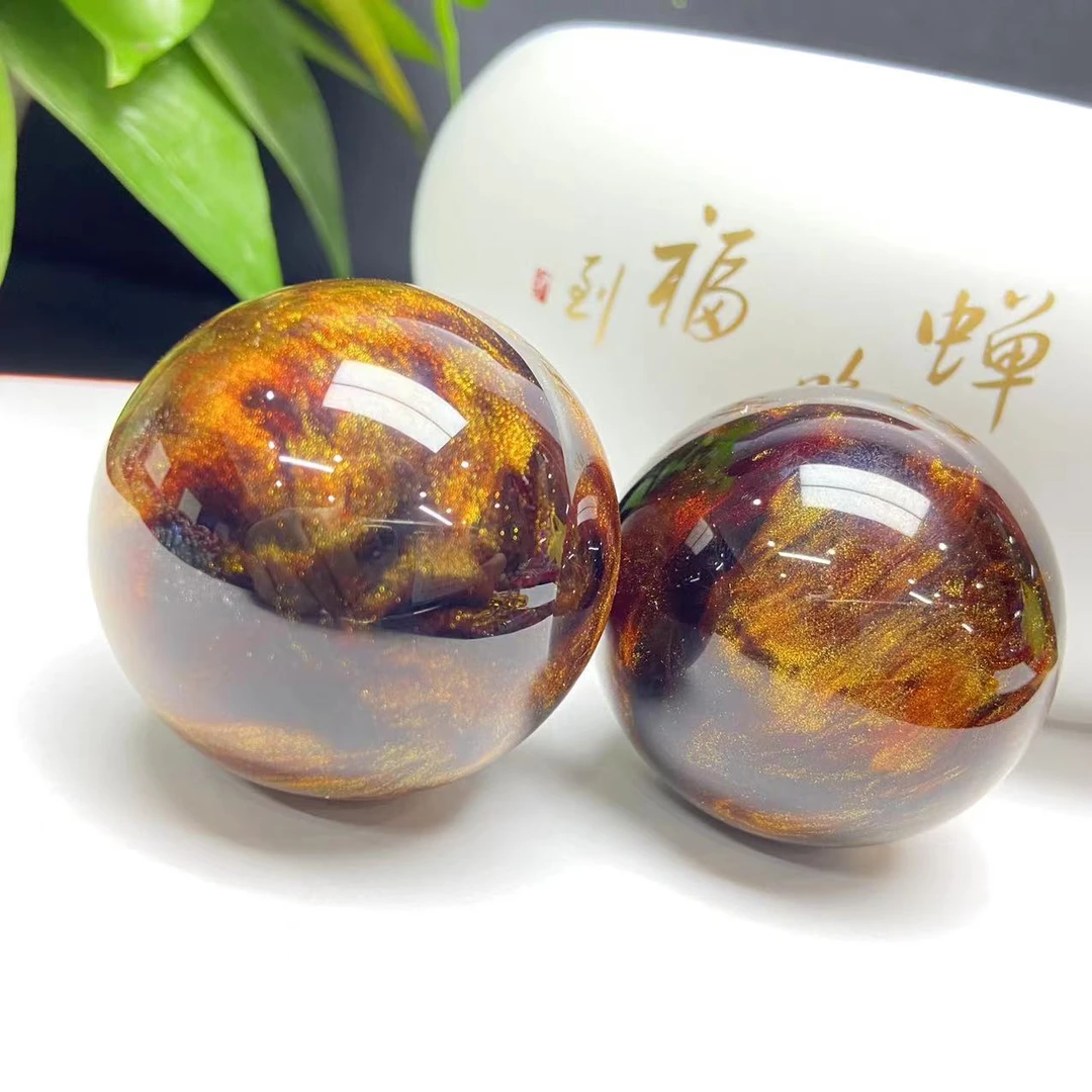 【大肥肥珠宝】F019正品收藏星金血龙脂百搭手球手饰