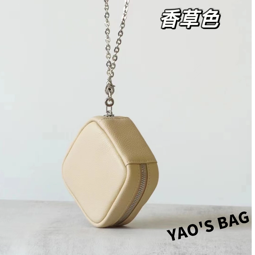 YAO'S BAG 方形迷你口红包真皮链条斜挎包